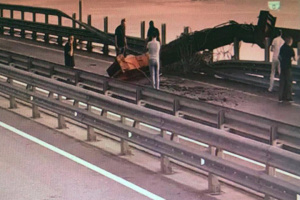 SSU strikes again: Crimean Bridge hit underwater in third attack 