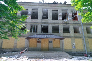 Sports school in Kyiv damaged in Russian attack, 80% of windows destroyed