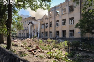 Two killed in Russian missile strike on lyceum in Odesa region; 18 were inside