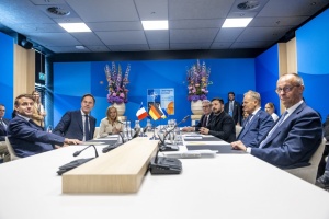 Zelensky discusses strengthening Ukraine’s air defense with E5 leaders, NATO Secretary General