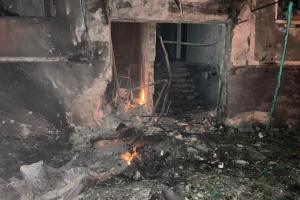 Injuries reported as Russian drone hits apartment building in Bilozerske, Donetsk region