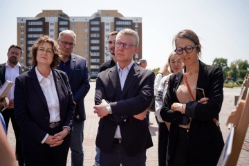 Delegaciones extranjeras han visto cómo se está reconstruyendo Borodyanka