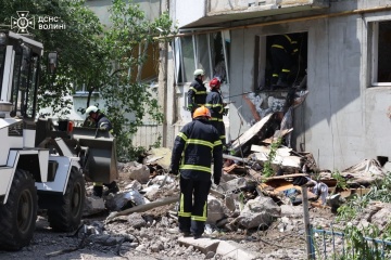 Body of man recovered from under rubble in Lutsk, injury toll rises to 27