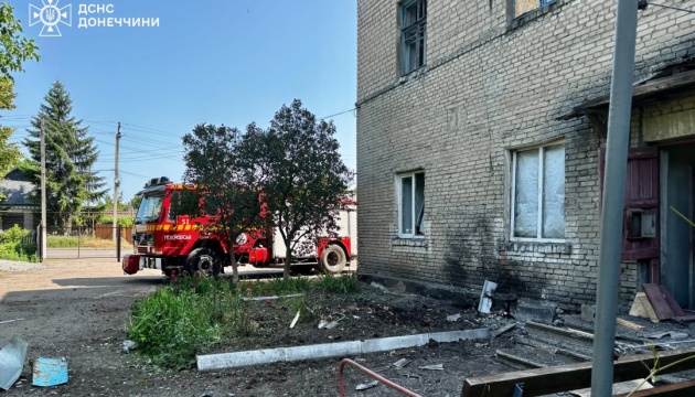 Росіяни вдруге за тиждень атакували дронами пожежну частину у Родинському на Донеччині