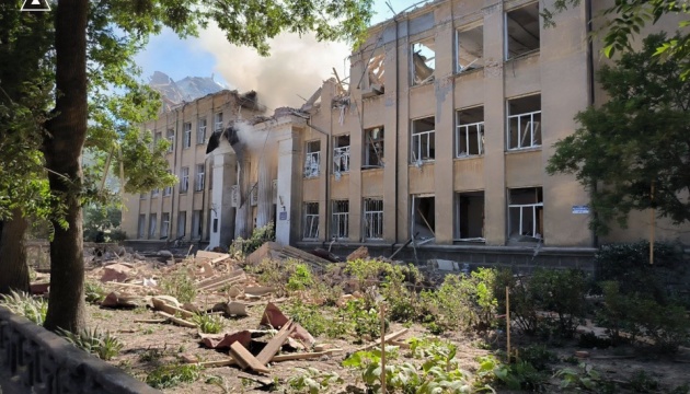 Two killed in Russian missile strike on lyceum in Odesa region; 18 were inside Two killed in Russian missile strike on lyceum in Odesa region; 18 were inside