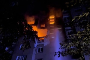 Russian drone hits apartment block in Odesa