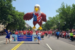 Ukrainians march through downtown Washington in U.S. Independence Day Parade