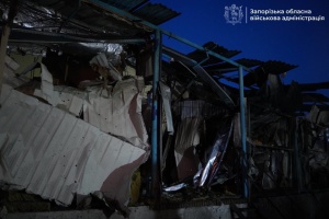 Zaporizhzhia suffers six Shahed strikes, seeing warehouses, agricultural equipment damaged