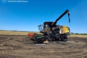 In Zaporizhzhia, combine operator injured in Russian drone attack