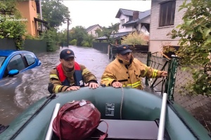 У трьох селах на Львівщині через сильні дощі підтоплені вулиці й будинки