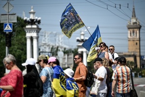 In Zaporizhia, two defenders who returned from captivity took part in rally in support of prisoners of war