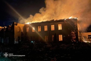 Fire extinguished at Dnipropetrovsk school after Russian strike