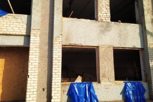 Russian drones attack Kherson region village in morning, damage administrative building