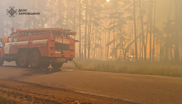 На Харківщині вирують 26 пожеж в екосистемах, із них п'ять - лісові На Харківщині вирують 26 пожеж в екосистемах, із них п'ять - лісові