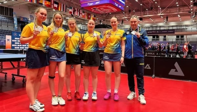 Українські юніорки - срібні призерки Євро з настільного тенісу у Чехії Українські юніорки - срібні призерки Євро з настільного тенісу у Чехії