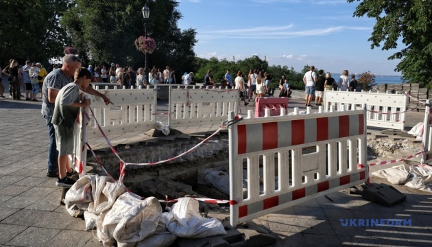 Archaeological excavations are underway on Prymorsky Boulevard in Odesa / Photo by: Nina Liashonok, Ukrinform