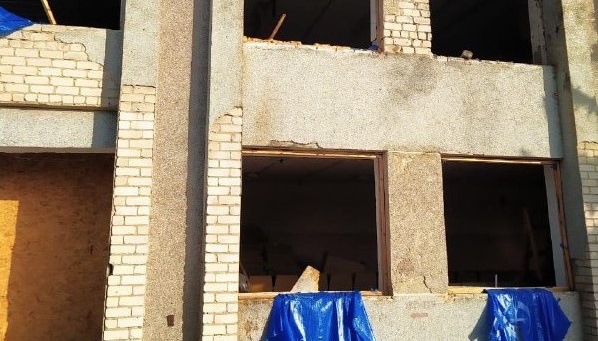 Russian drones attack Kherson region village in morning, damage administrative building Russian drones attack Kherson region village in morning, damage administrative building