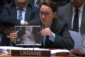 At UN Security Council, Svyrydenko shows photos of killed children, urges end to Russian crimes