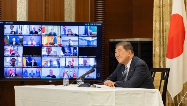 「早期停戦と公正な和平の達成が重要」＝石破日本首相、ウクライナに関する「有志連合」オンライン会合に出席