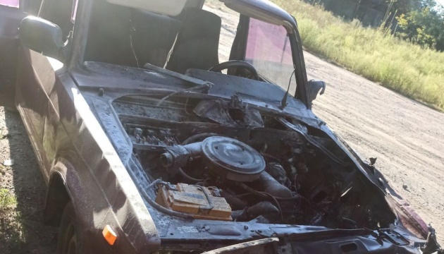 Russian drone strikes vehicle carrying humanitarian aid in Kharkiv region