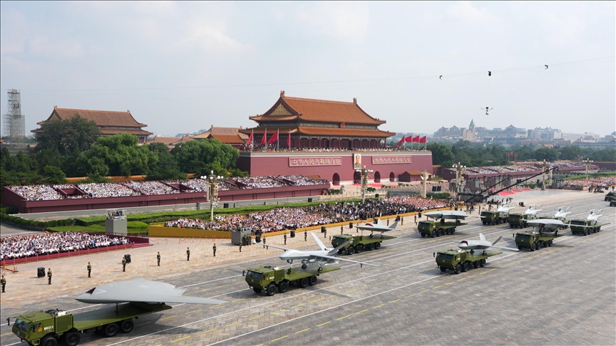 Безпілотні літальні апарати на військовому параді у Пекіні, Китай, 3 вересня 2025 року 