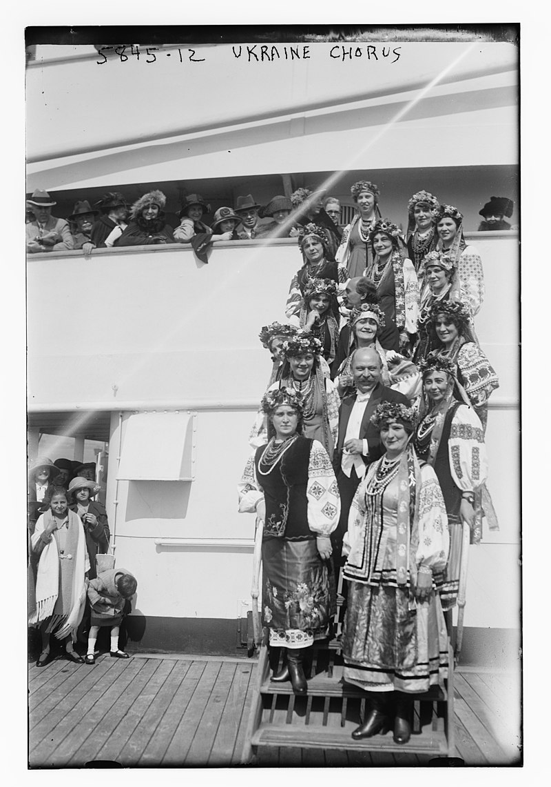 Хор Олександра Кошиця, 25 вересня 1922 р. Фото з архіву бібліотеки Конгресу США.