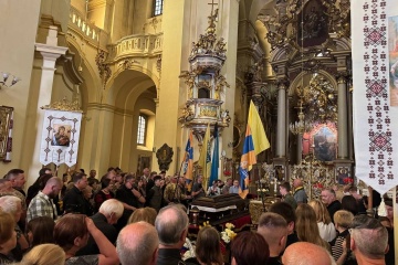Funeral of ex-Parliament Speaker Andriy Parubiy held in Lviv