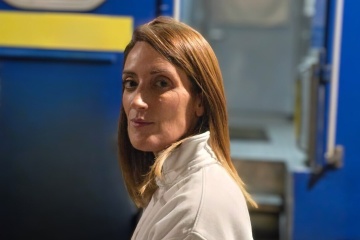 EU- Parlamentspräsidentin Metsola besucht Kyjiw