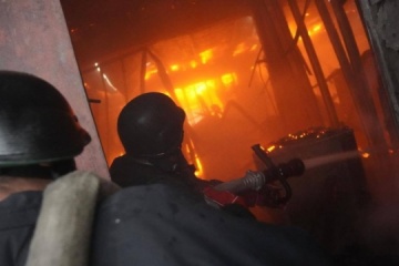 Fire breaks out in Lviv region due to falling drone debris, two people injured