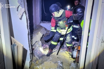 Russian strike in Odesa region triggers fire, damages hotel and post office, leaves two dead