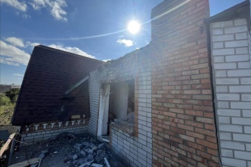 Private homes damaged by Russian shelling in Dnipropetrovsk region