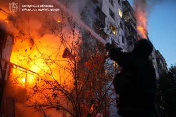 Overnight attack on Zaporizhzhia damages 14 apartment blocks, nine private houses