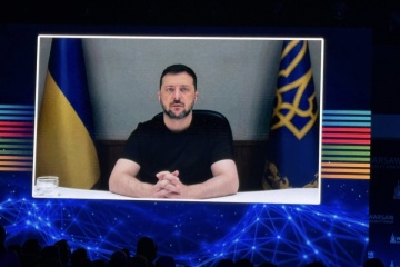 Zełenski przemawia na Warsaw Security Forum

