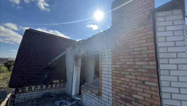 Private homes damaged by Russian shelling in Dnipropetrovsk region