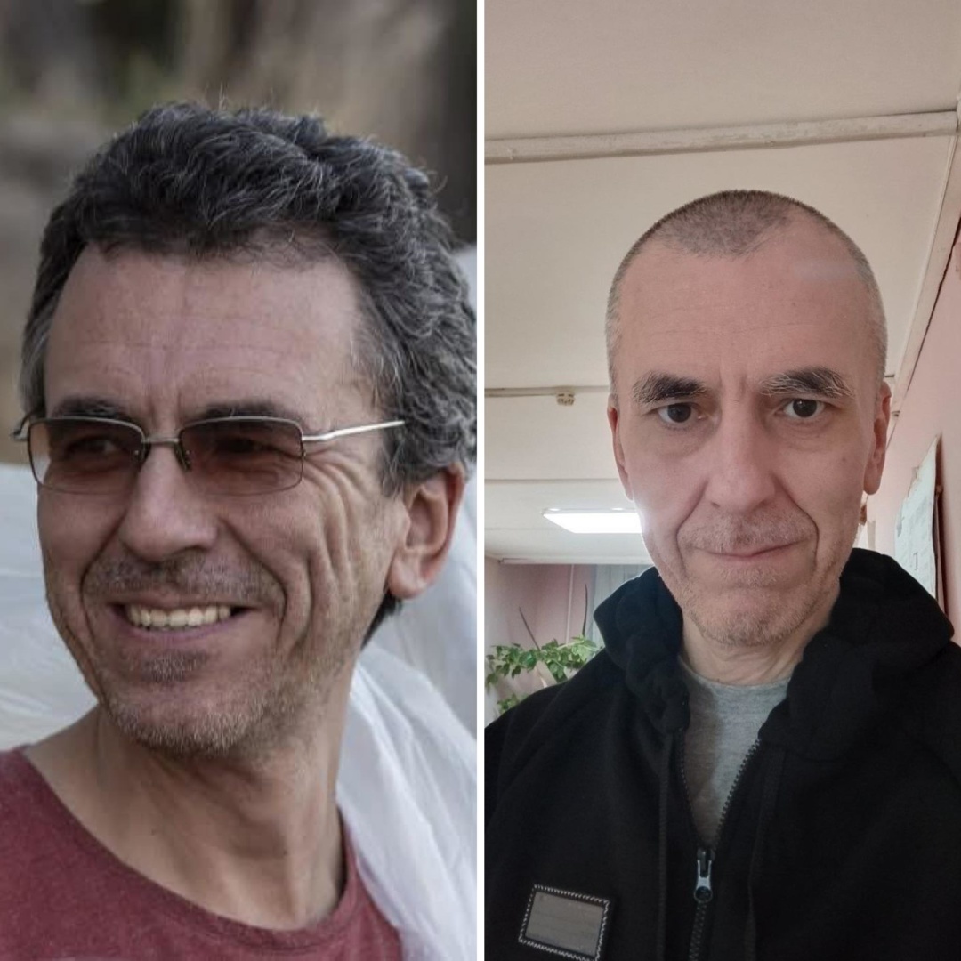 Сергій Ахметов до і після полону Фото: facebook.com/buchagolova