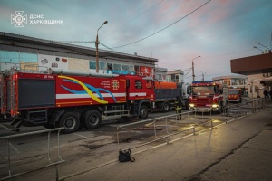 Market, houses, garages burn in six fires in Kharkiv region after shelling