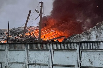 Russian drones hit grain storage facility in Chernihiv region