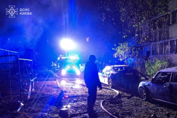 Seven injured in overnight drone attack on Kyiv
