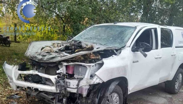 На Сумщині російський дрон атакував автомобіль енергетиків