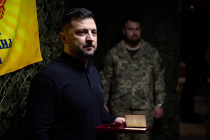 Zelensky meets with soldiers fighting on Orikhiv front in Zaporizhzhia region