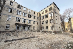 Medical facility in Podilskyi district damaged by Russian attack in Kyiv