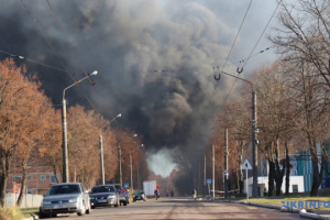Warehouses destroyed in Lviv, rescuers eliminate aftermath of Russian attack