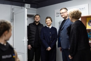 Ukraine's First Lady visits Kyiv region school where her foundation restored shelter