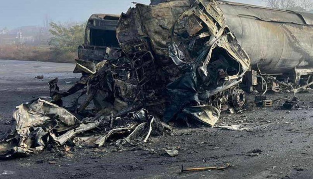 Enemy attacks parking lot in Odesa region with Shahed drones