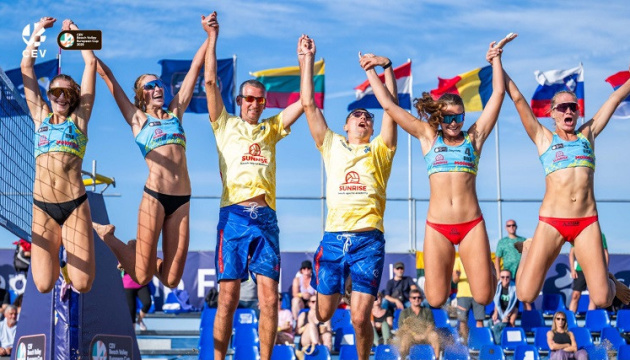 Jugadoras ucranianas se proclaman campeonas de la Copa Europea de Voleibol Playa CEV 2025
