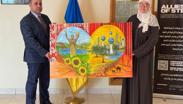 У Кувейті посол прийняв у дар картину від активістки громади