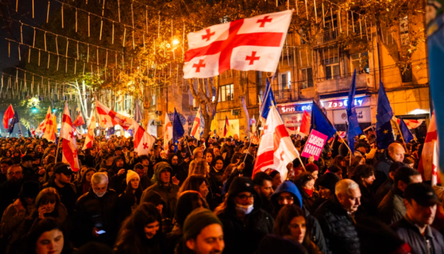 У столиці Грузії з нагоди річниці початку масових протестів проходить мітинг