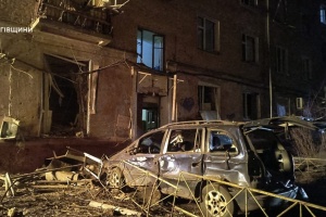 UAV crash near residential building in Chernihiv leaves three people hurt