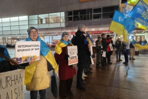 Українці у Фінляндії протестували проти компаній, які працюють в РФ