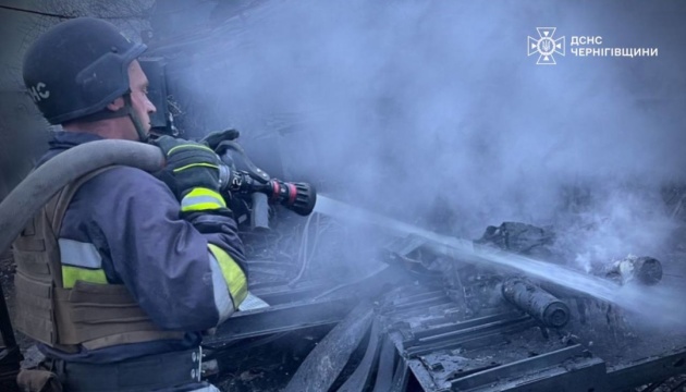 Russian UAV strikes energy facility in Mena, Chernihiv region